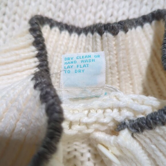 JAMIE SCOTT Vintage Women's sweater sz M long sleeve sweater knitted by hand - Picture 8 of 16